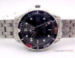 AAA Grade Omega Seamaster 007 Replica Watch Stainless Steel Black Bezel
